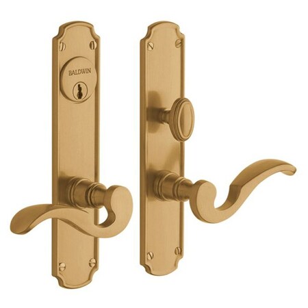 Baldwin Double Cylinder Handlesets Vintage Brass 6942.033.DBLC